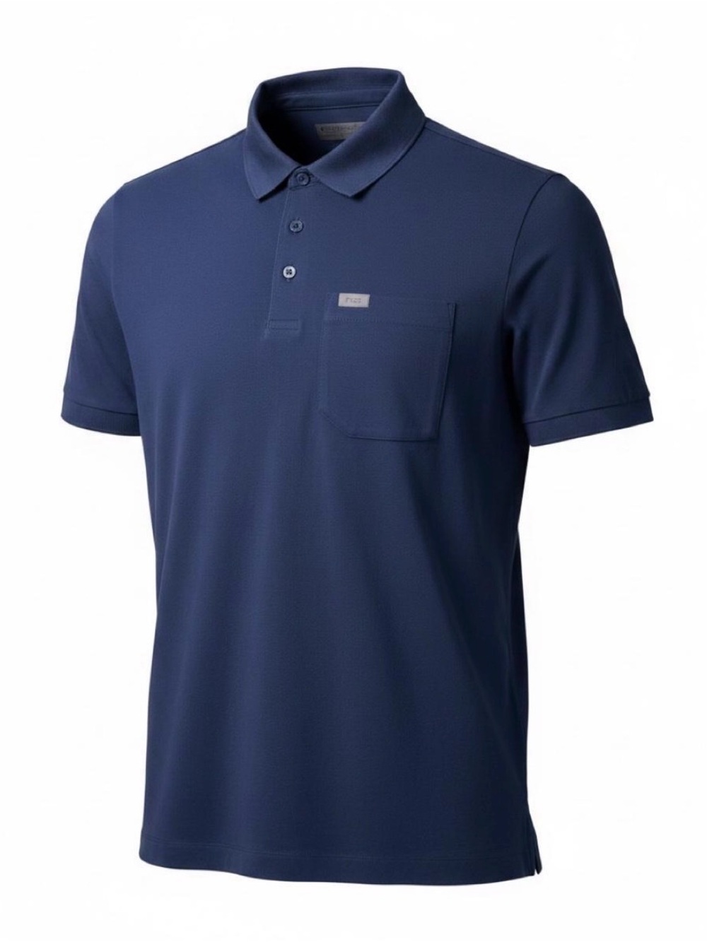 Figs Men's Navy Polo with Chest Pocket